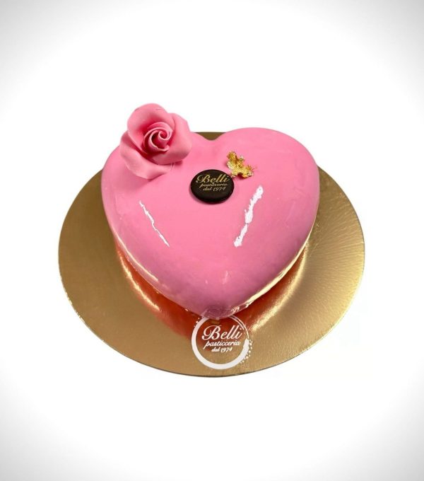 Torta glassata rosa